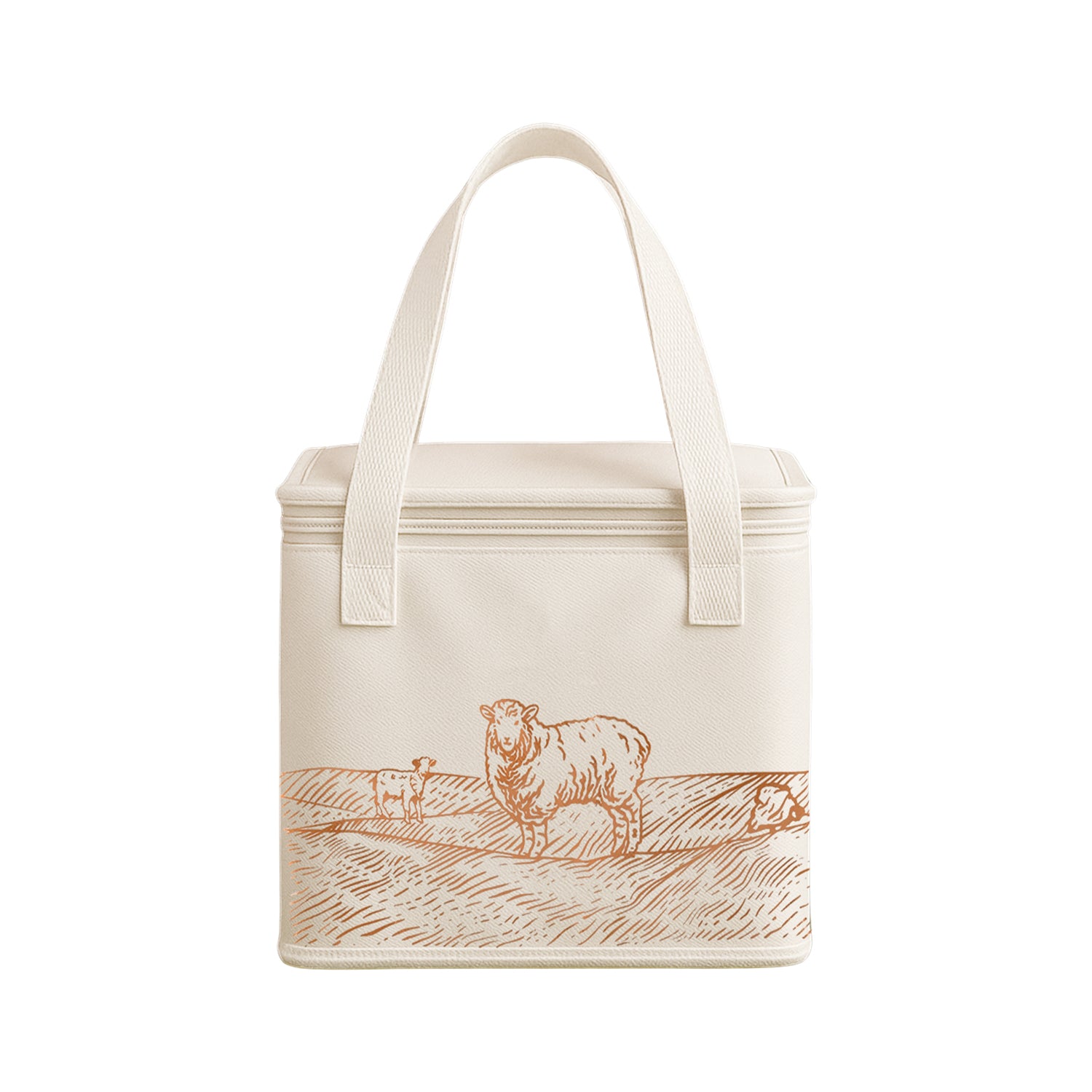 Wukusy insulated thermal lunch bag for home improvement, featuring a soft exterior and spacious interior for food storage.