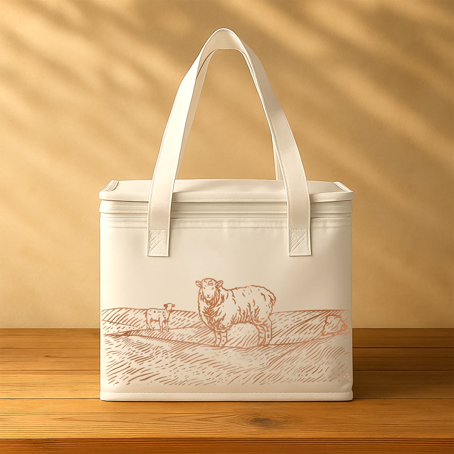 Wukusy insulated thermal lunch bag for home improvement, featuring a compact design with secure zipper closure and insulated interior.