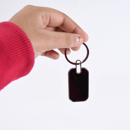 Wukusy metal keyring and handbag charm with round oval design, perfect for organizing keys and accessories.