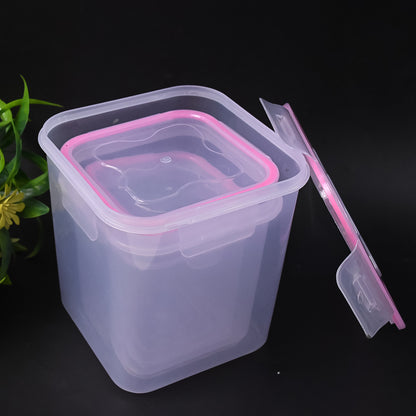 Wukusy kitchen storage container set of 3 with 1500ml, 1000ml, and 500ml airtight plastic jars for home organization.