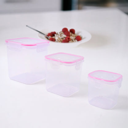 Wukusy kitchen storage container set of 3 with 1500ml, 1000ml, and 500ml sizes for home organization and food storage