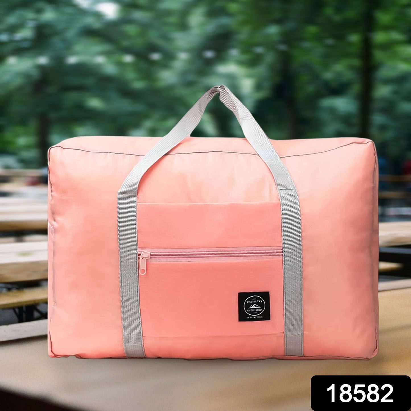 Large capacity Wukusy waterproof travel luggage bag, foldable and versatile, shown in multiple colors for home improvement travel needs.