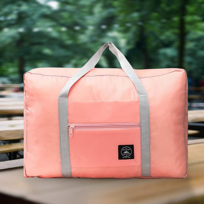 Large capacity Wukusy foldable waterproof travel luggage bag in mix colors, ideal for home improvement and travel storage.