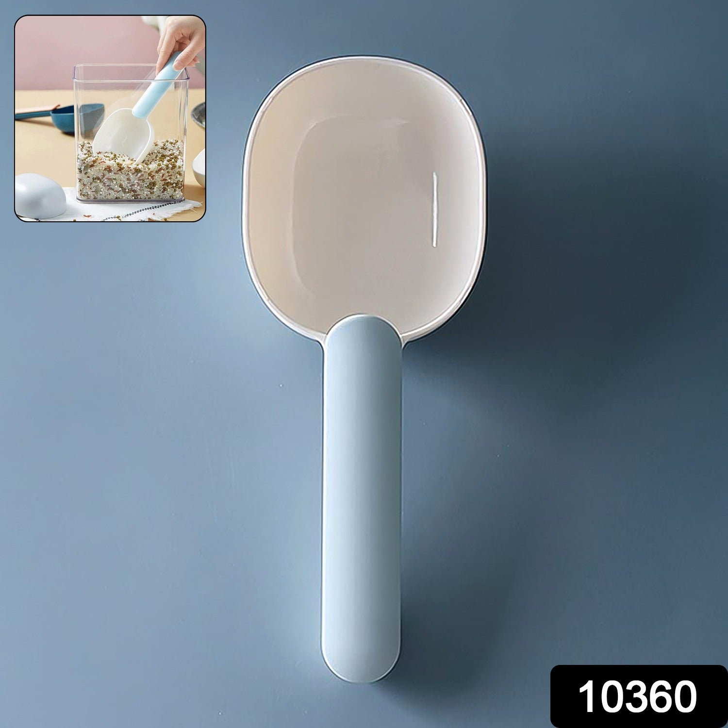 Large plastic measuring spoon for flour, Wukusy home improvement kitchen scoop, 1-piece, durable and easy to use for baking.