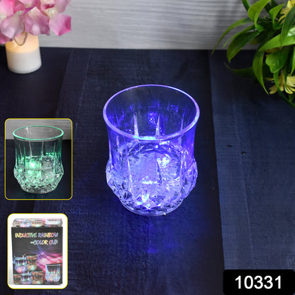 Wukusy LED light-up cup with rainbow color-changing LED, water inductive, ideal for home improvement or decorative use.
