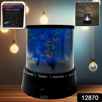 Wukusy LED projector night light with rotating lamps and music function, perfect for kids' bedrooms and home decor.