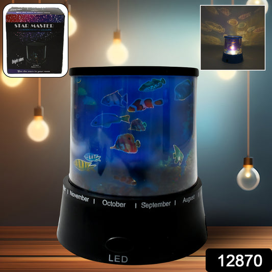 Wukusy LED projector night light with rotating lamps and music function, perfect for kids' bedrooms and home decor.