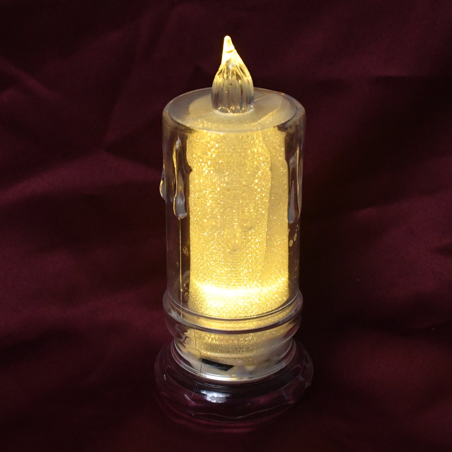 Wukusy LED tea light candle for Christmas festival decor, small electric candle with warm glow, perfect for holiday home improvement.