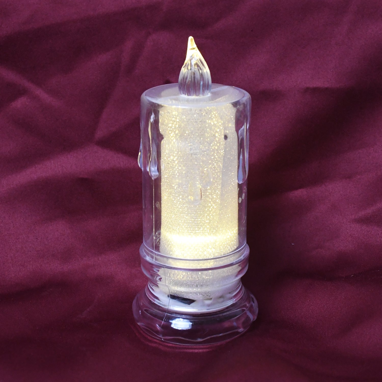 Wukusy LED tea light candle for Christmas festival, flameless warm white glow, perfect for holiday home decor.