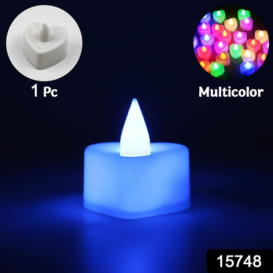 Wukusy smokeless LED tealights in multicolor plastic, decorative candles for home improvement, pack of 1.