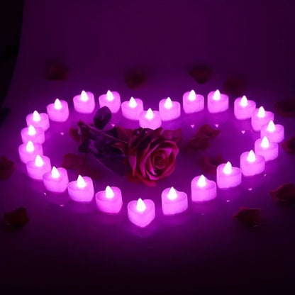 Wukusy smokeless LED tealights in multicolor plastic, decorative home improvement candles with a realistic flickering effect.
