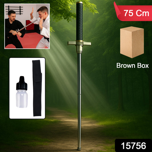 Wukusy lightweight folding walking stick with nylon bag cover, 75 cm, designed for home improvement and mobility support.