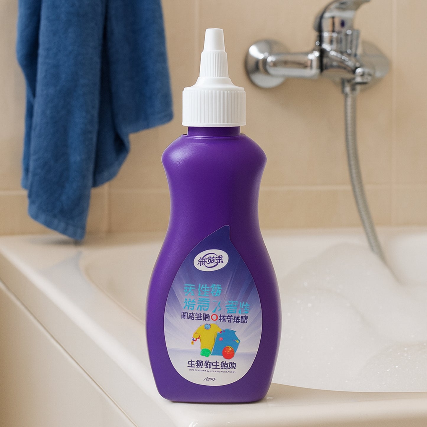 Wukusy liquid detergent for clothes in 150ml bottle, ideal for home laundry, with clear label and cap visible.