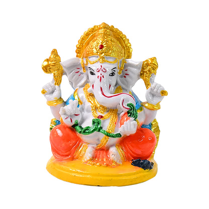 Wukusy Lord Ganesha idol Ganpati statue home decor showpiece for gifts, featuring intricate design and vibrant details.