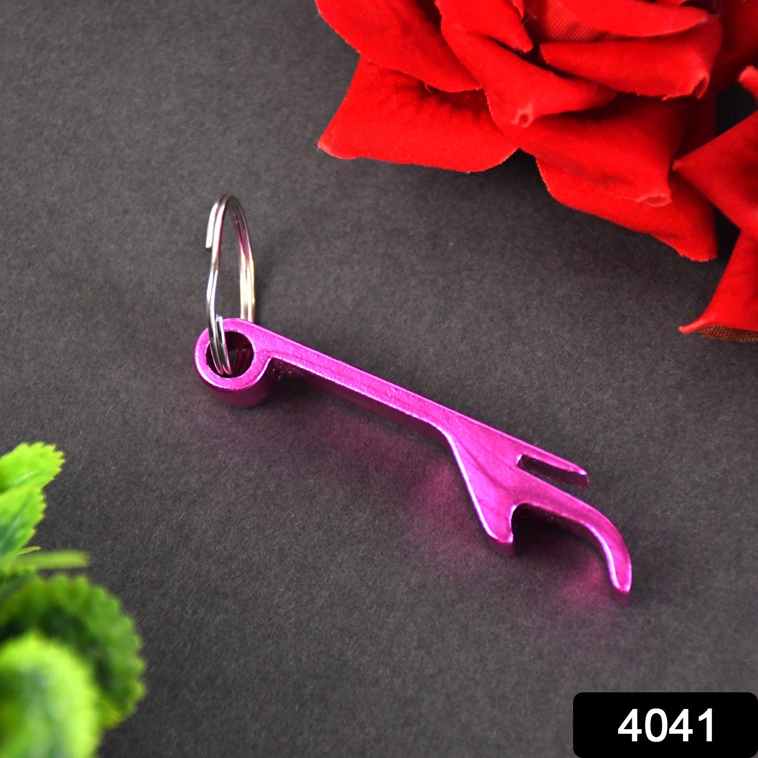 Wukusy metal bottle opener keychain for home improvement, compact and durable keychain with built-in bottle opener.