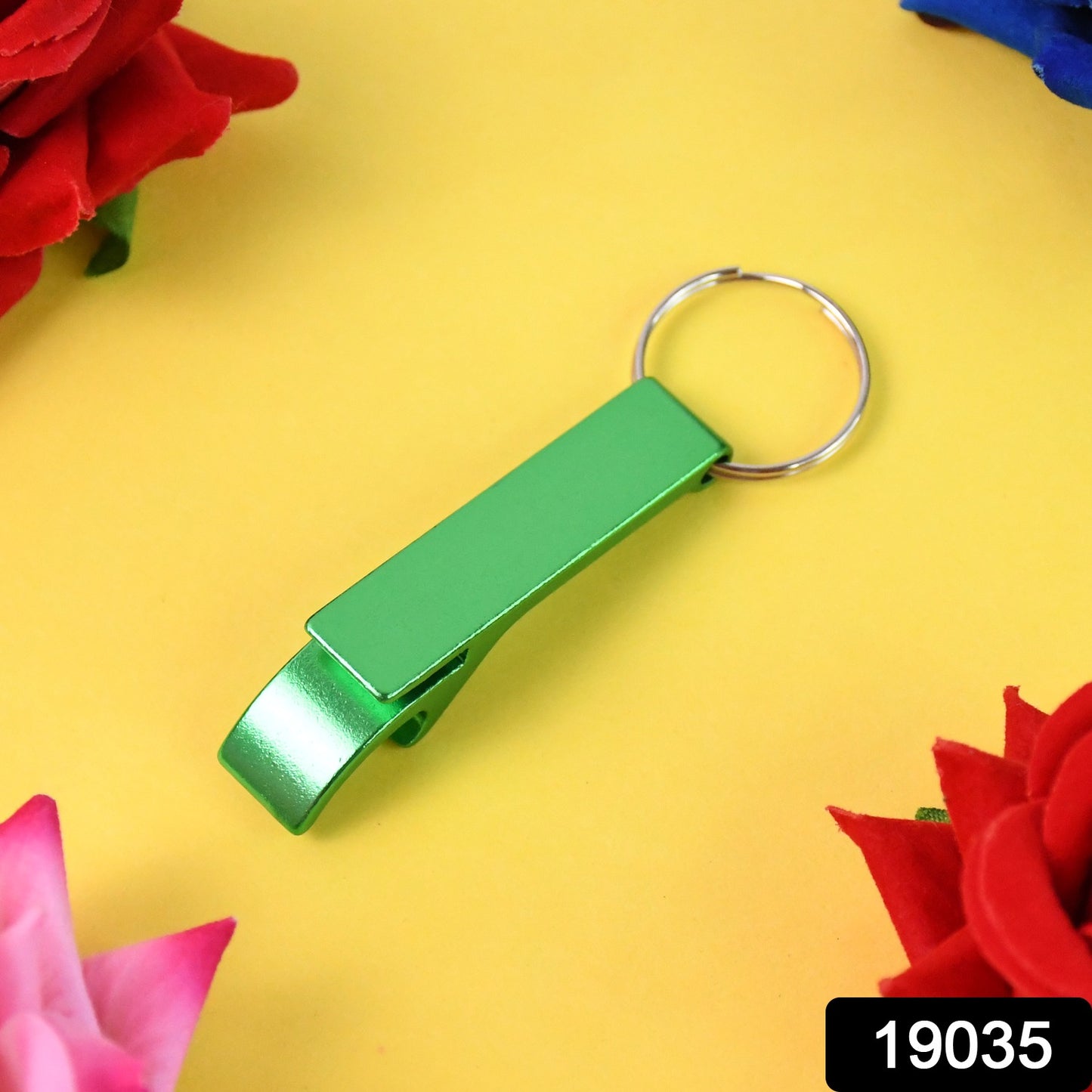 Wukusy metal bottle opener keychain for home improvement, compact and durable with keyring attachment.