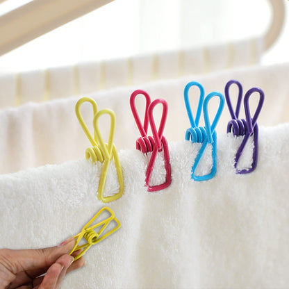 Set of 5 Wukusy metal clothes pins clips for home improvement, ideal for hanging and organizing laundry or household items.