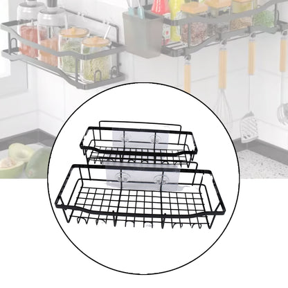 Wukusy metal shower basket and bathroom organizer combo, 5-piece set with durable bathroom storage for toiletries and accessories.