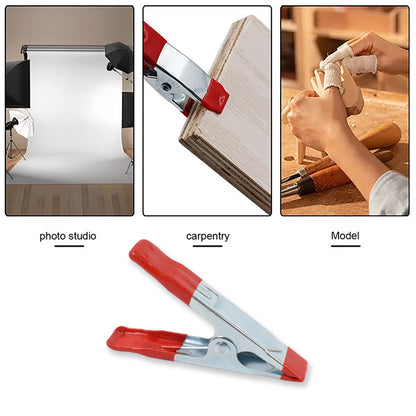 Set of 5 heavy-duty Wukusy metal spring clamps for home improvement, featuring durable metal clips and secure grip.