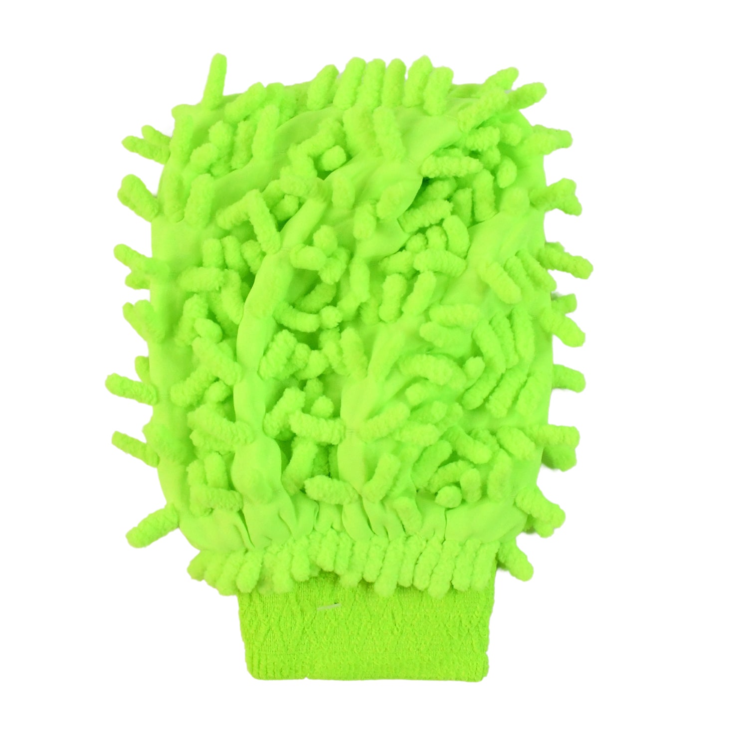 Wukusy microfiber car wash glove mitt for cleaning cars, bikes, and home surfaces, soft and absorbent for gentle cleaning.