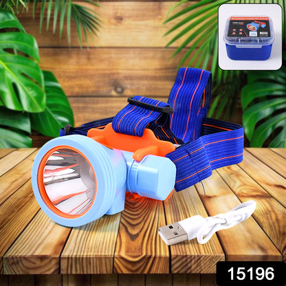 Wukusy mini rechargeable power headlamp with plastic case, compact home improvement tool for hands-free lighting.