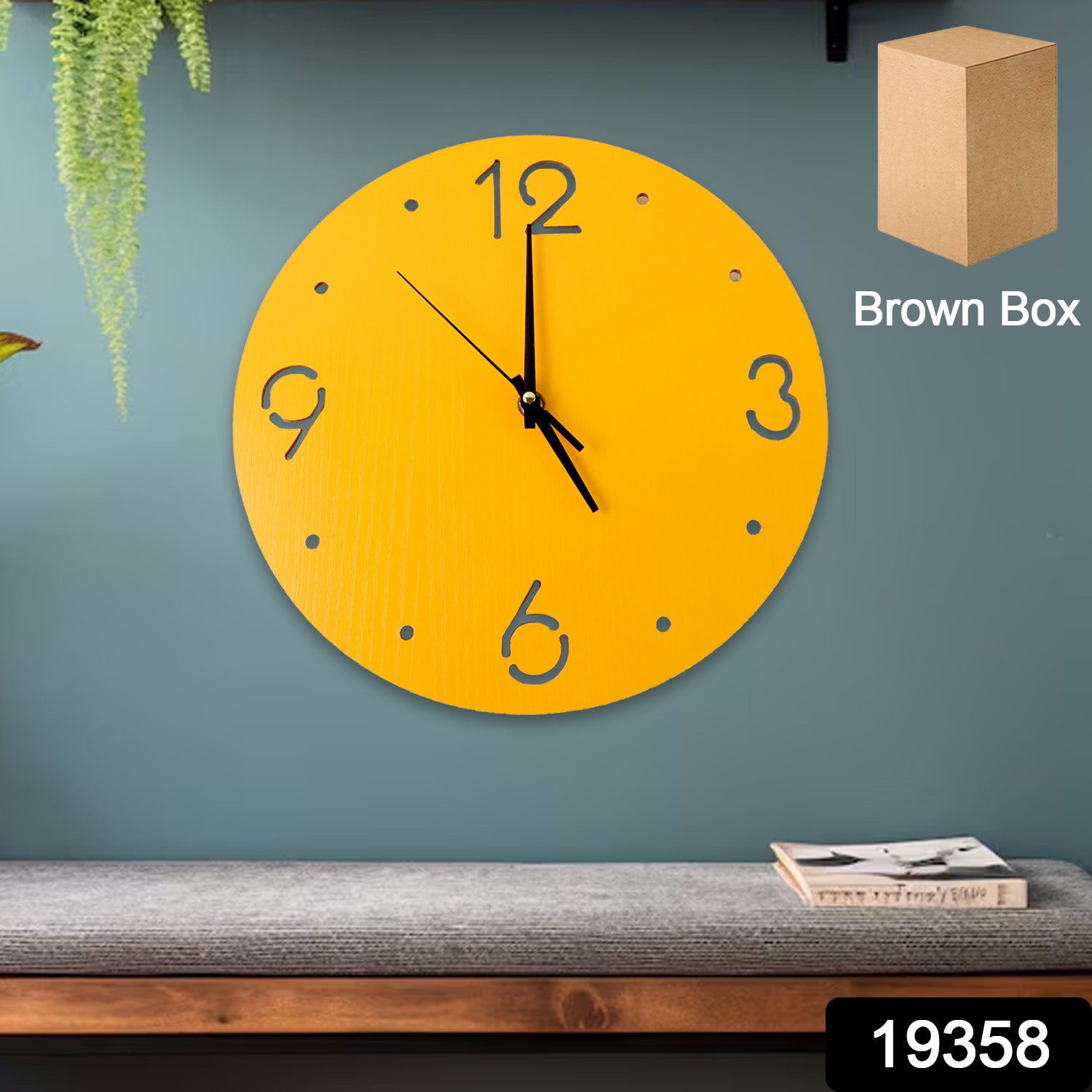 Modern minimalist Wukusy wall clock for home or office decor, featuring a sleek design and easy-to-read clock face.
