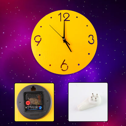 Wukusy modern minimalist wall clock for home and office decor, round design with sleek black and white face, 1 piece.