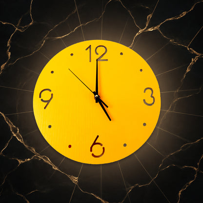 Modern minimalist Wukusy wall clock for home and office decor, showcasing a sleek design and easy-to-read clock face.
