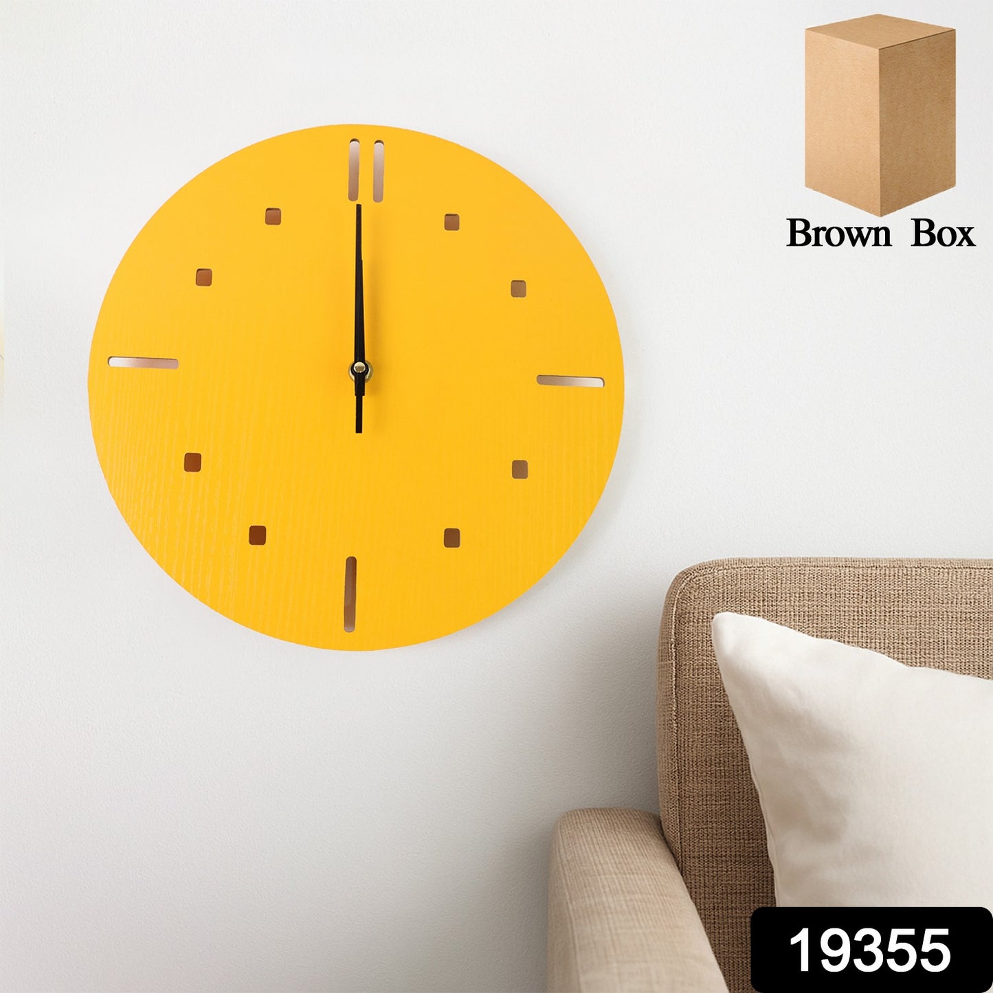 Modern round wall clock by Wukusy, stylish and silent non-ticking decorative timepiece for home improvement.