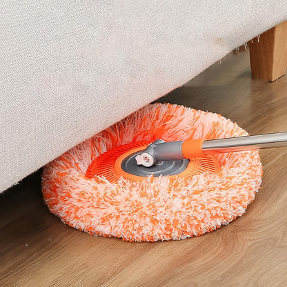 Wukusy rotatable spin cleaning mop with 110 cm handle, ideal for home cleaning and floor mopping.