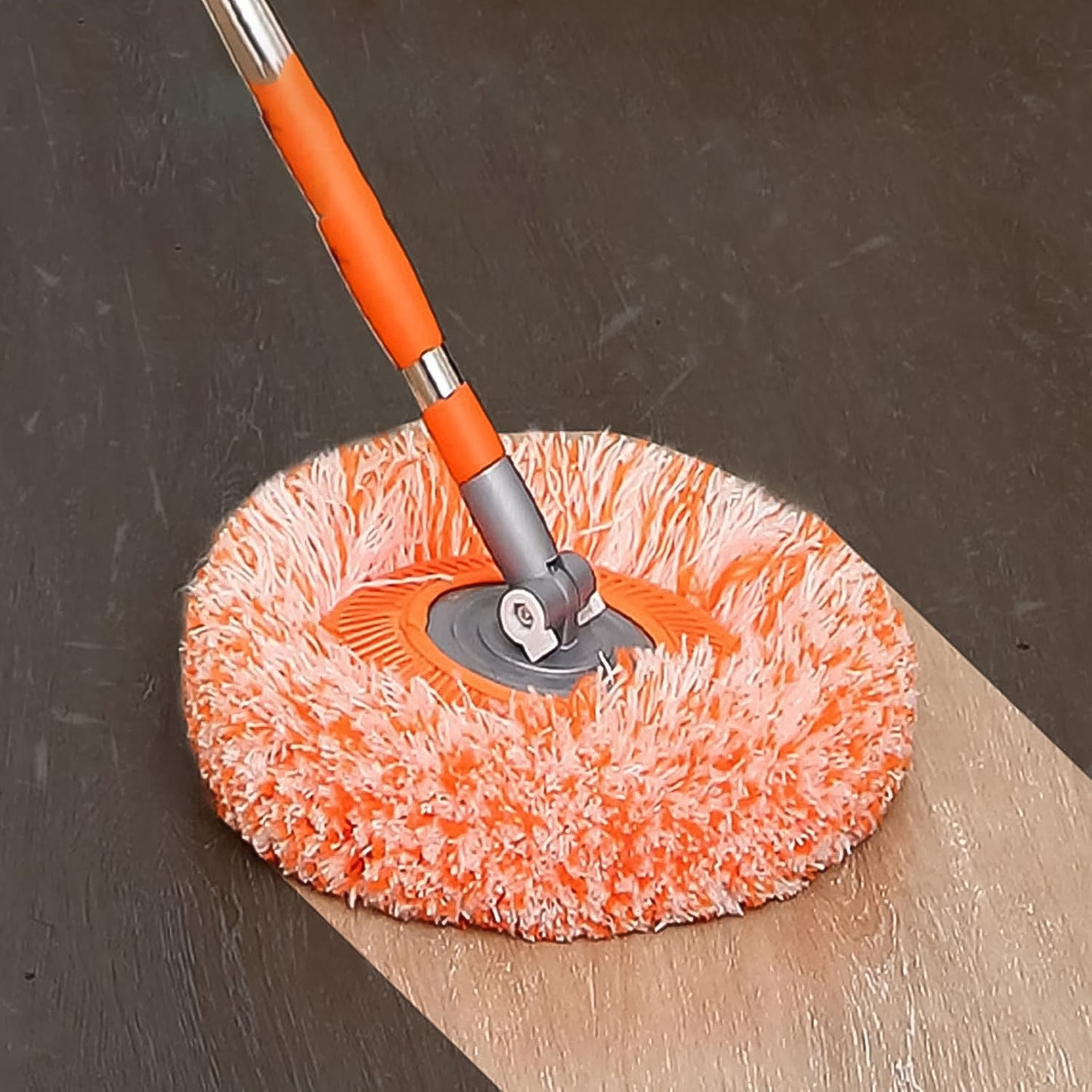 Wukusy rotatable spin cleaning mop with 110 cm handle, ideal for home improvement and floor cleaning.