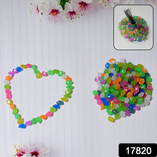Multi-color decorative stones for garden, lawn, aquarium, and flower pots by Wukusy, featuring vibrant pebbles for all-purpose decoration.