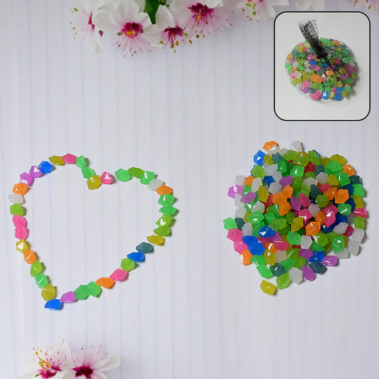 Colorful decorative stones for garden, aquarium, and flower pots, featuring Wukusy all-purpose pebble set for home improvement.