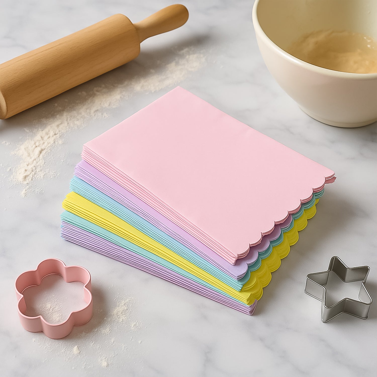 Multi-color oil-absorbing baking paper sheets by Wukusy, ideal for home improvement, with approximately 200 sheets in the image.