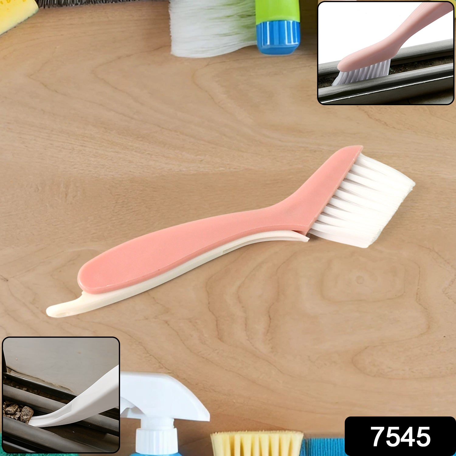 Wukusy 2-in-1 groove cleaning brush with crevice scraper for home improvement, featuring a dual-purpose design for cleaning tight spaces.