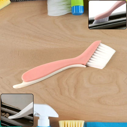 Wukusy 2-in-1 groove cleaning brush with crevice scraper for home improvement, showing the brush and scraper in use.