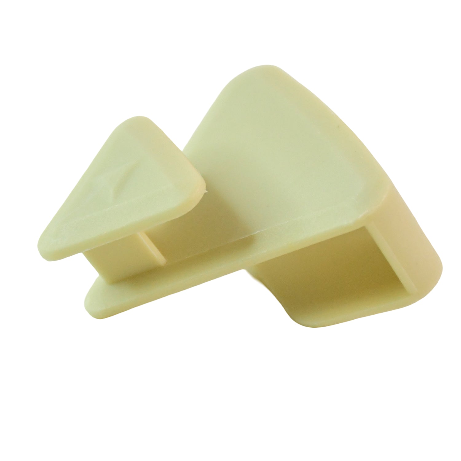 Wukusy multi-functional plastic triangle hanger connector hook for home improvement, shown in close-up view.