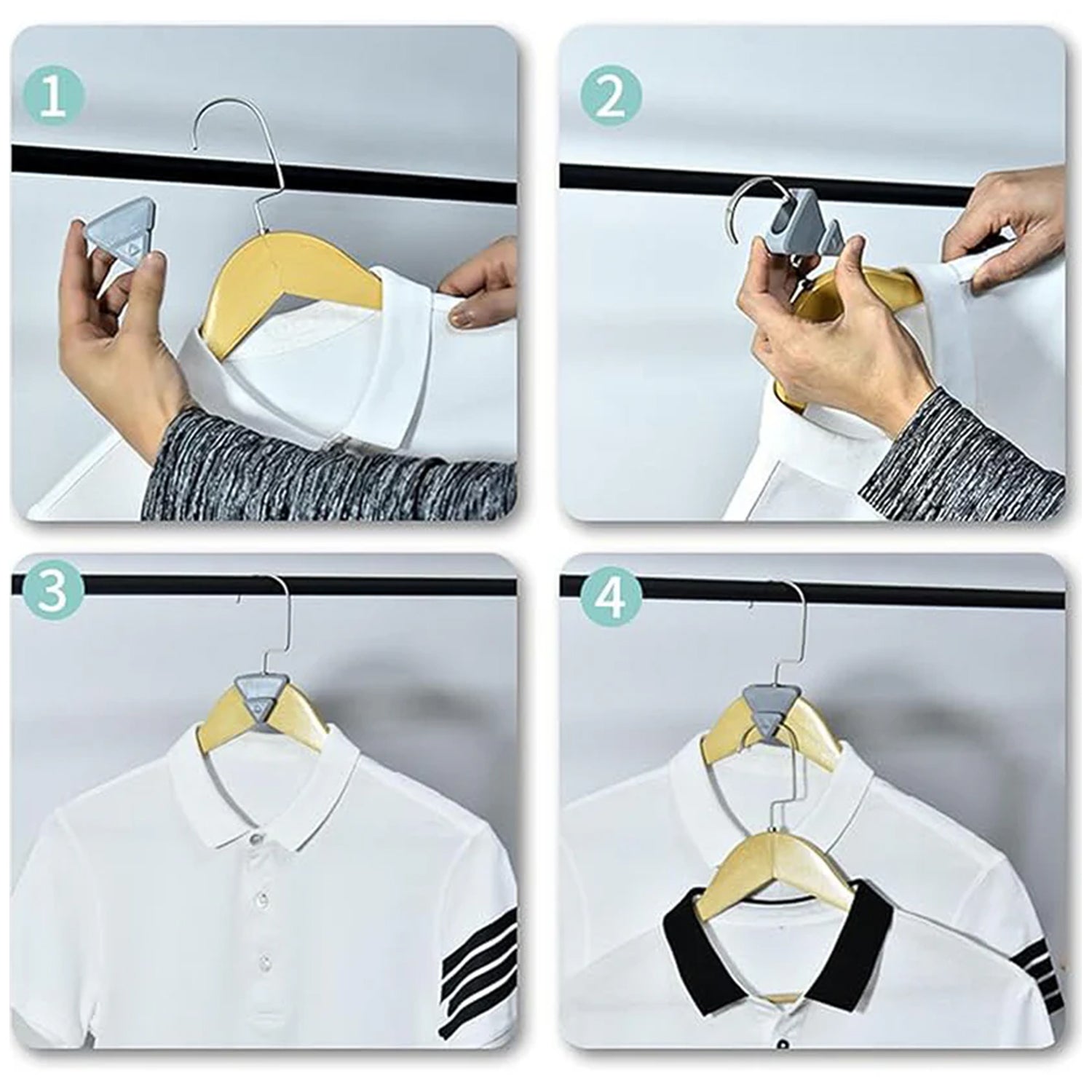 Wukusy multi-functional plastic triangle hanger connector hooks for home improvement, showing the hook design and material.