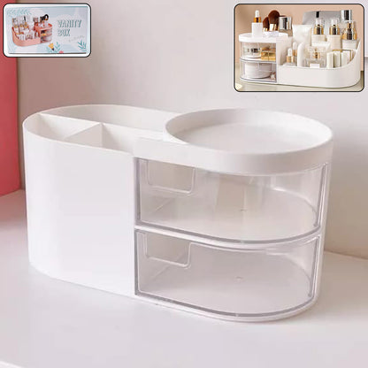 Wukusy multi-functional plastic vanity storage box for organizing cosmetics and toiletries in home improvement.