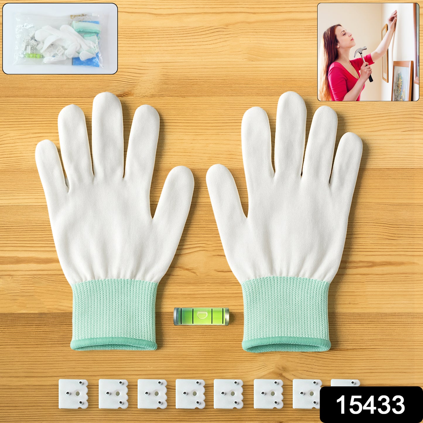 Wukusy multi-purpose picture hanging kit with hooks and nails for home improvement and wall mounting projects.