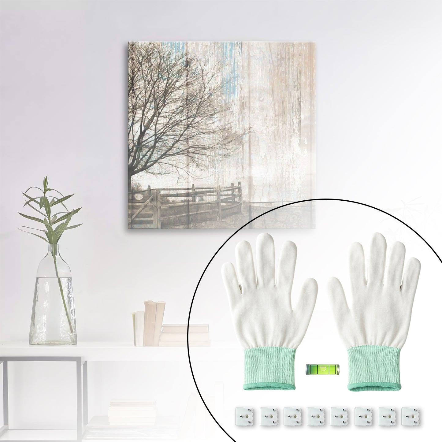 Wukusy multi-purpose picture hanging kit with hooks, nails, and wall anchors for home improvement and picture mounting.