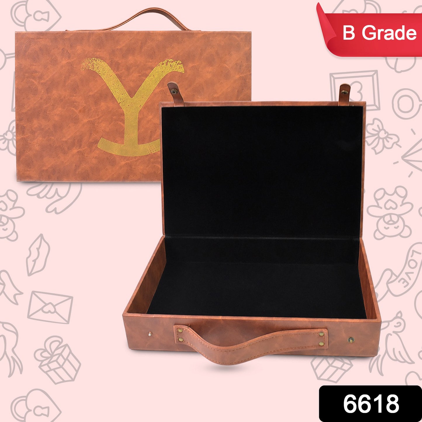 Wukusy leather briefcase for multi-purpose use, 30x20 cm, B-grade, suitable for home improvement or professional carrying needs.