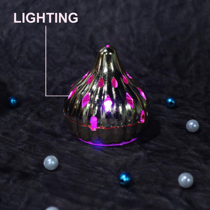 Multicolor Modak-shaped color-changing LED light by Wukusy, ideal for home decor, with vibrant, dynamic lighting effects.