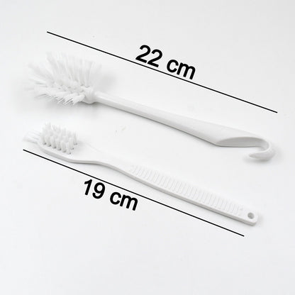 Set of two Wukusy multifunctional cleaning brushes for home improvement, ideal for scrubbing and cleaning various surfaces.