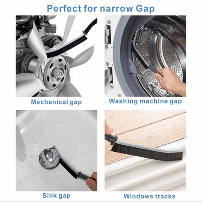Wukusy multifunctional crevice cleaning brush, 23 cm home improvement tool for cleaning gaps and hard-to-reach areas.