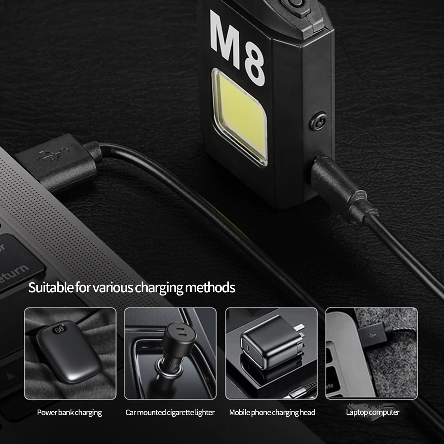 Wukusy multifunctional portable mini high brightness lighting torch lighter for home improvement, compact and easy to use.