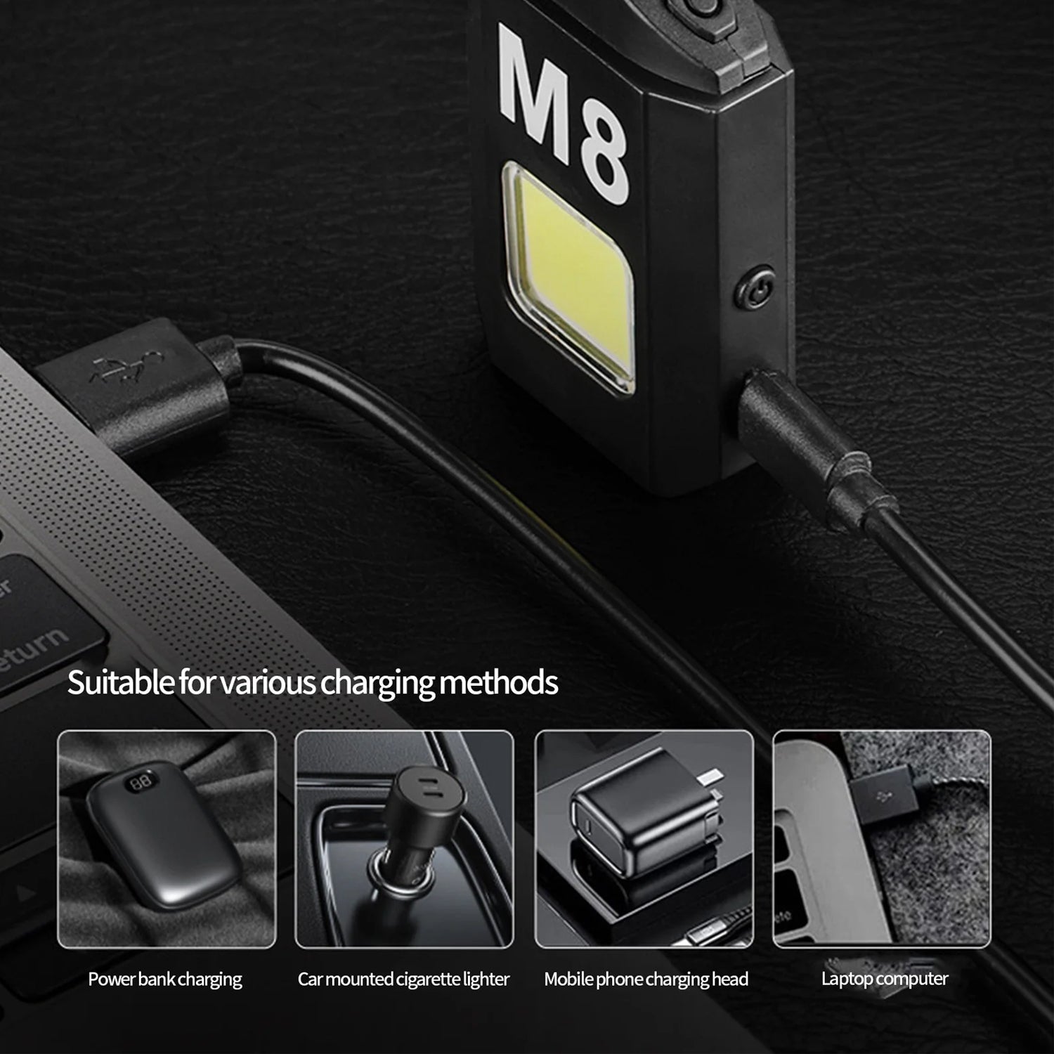 Wukusy multifunctional portable mini high brightness lighting torch lighter for home improvement, compact and easy to use.