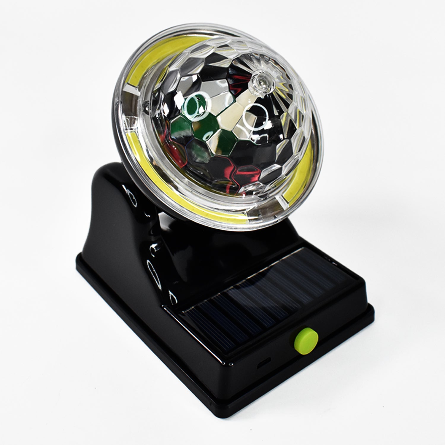 Wukusy multifunctional solar disco light with two modes, ideal for home party lighting and outdoor decoration.