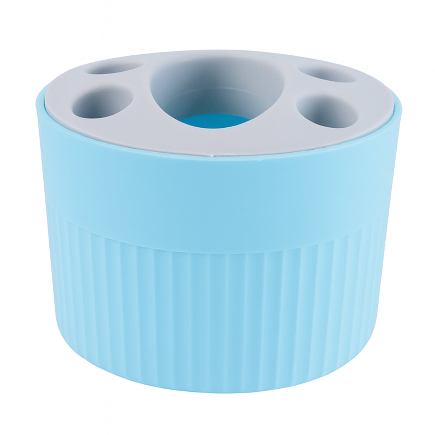 Wukusy multipurpose bathroom toothbrush and utility holder stand with multiple slots for organizing toothbrushes and bathroom essentials.
