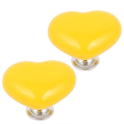 Wukusy heart-shaped cabinet door handle and drawer knob pull, versatile home improvement accessory with toilet press button design, 1 piece